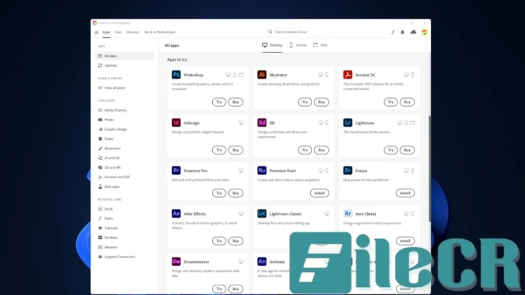 Adobe Creative Cloud Desktop App 