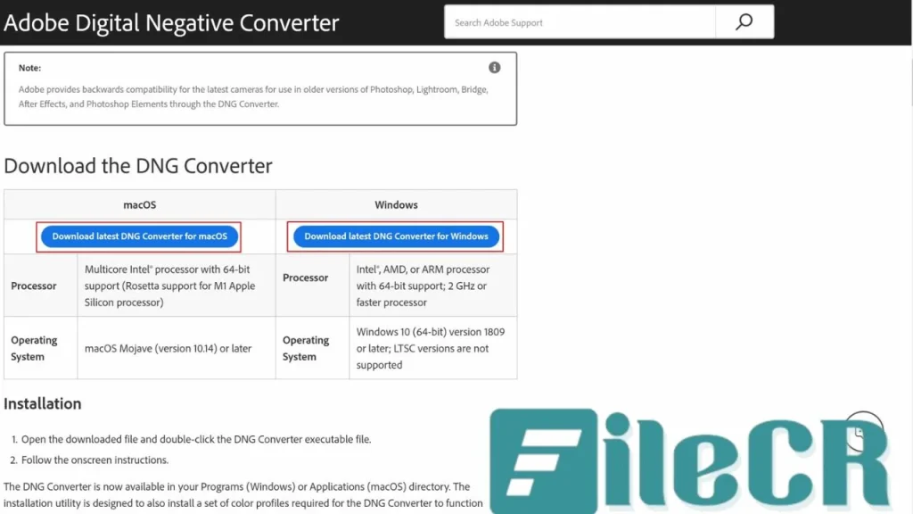 Adobe DNG Converter