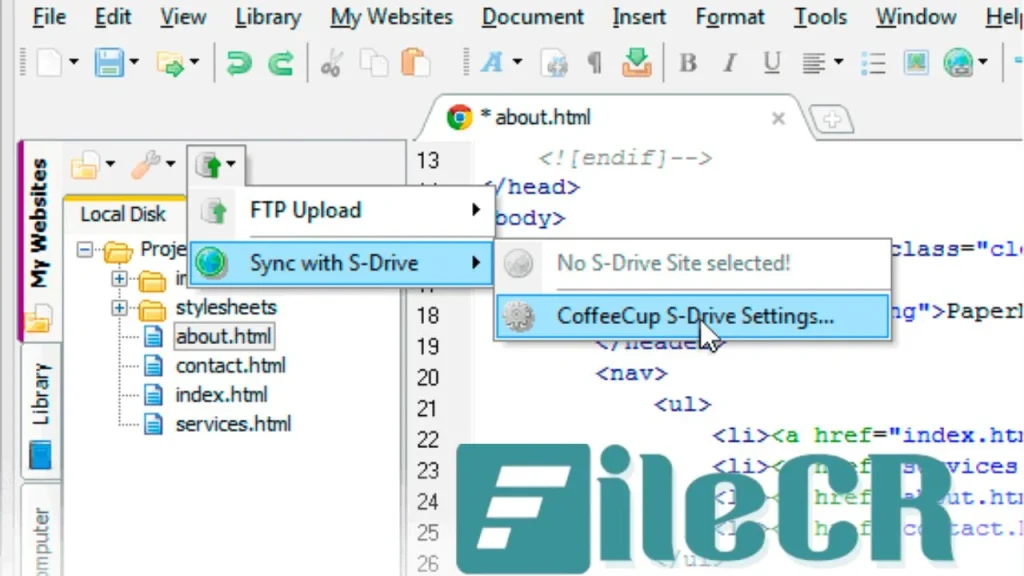 CoffeeCup HTML Editor