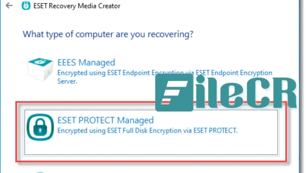 ESET Recovery Media Creator