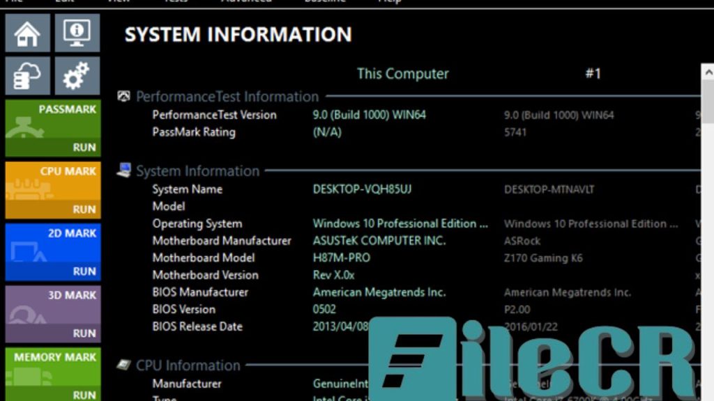 PassMark PerformanceTest 