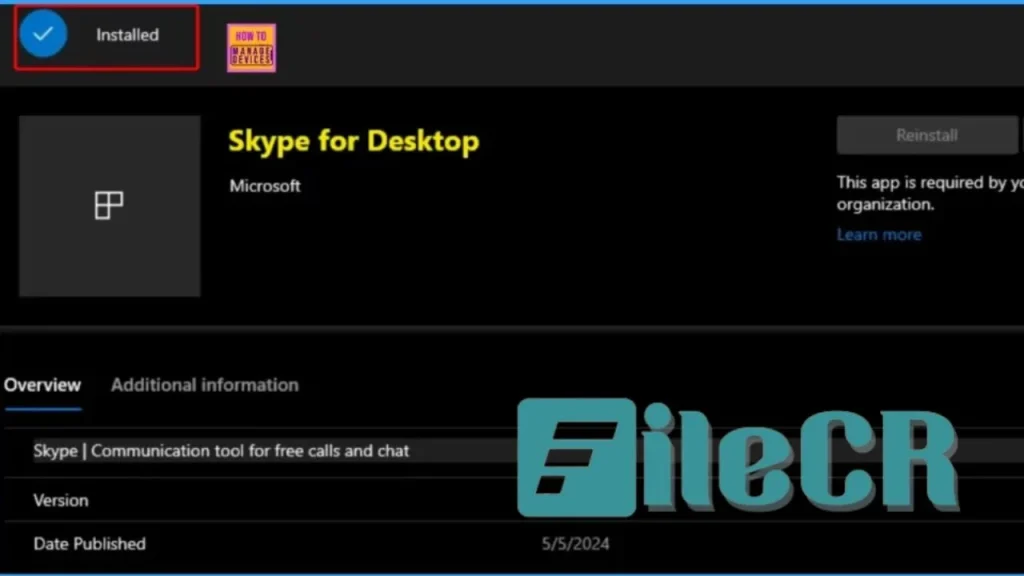 Skype Desktop Offline