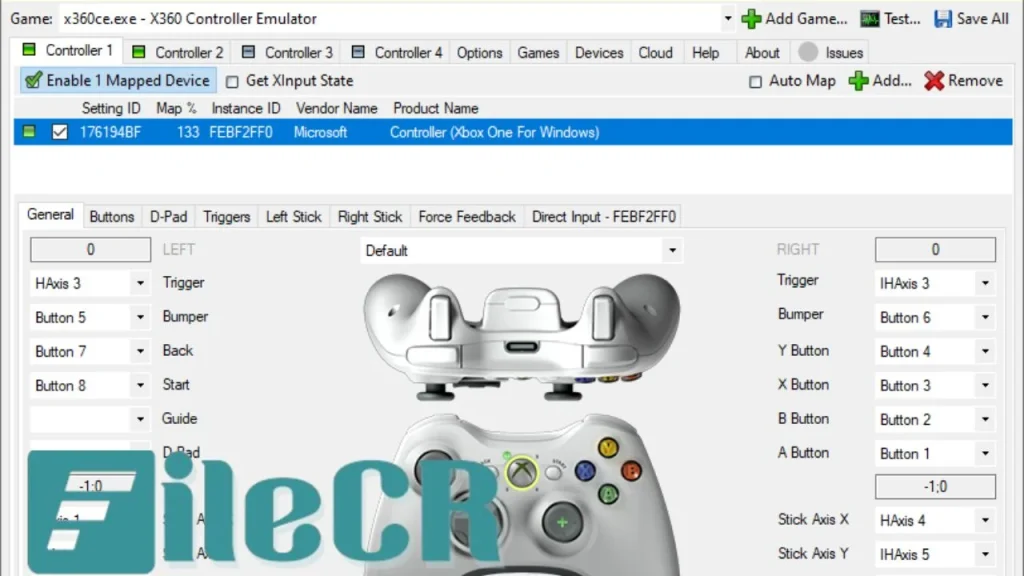 TocaEdit Xbox 360 Controller Emulator